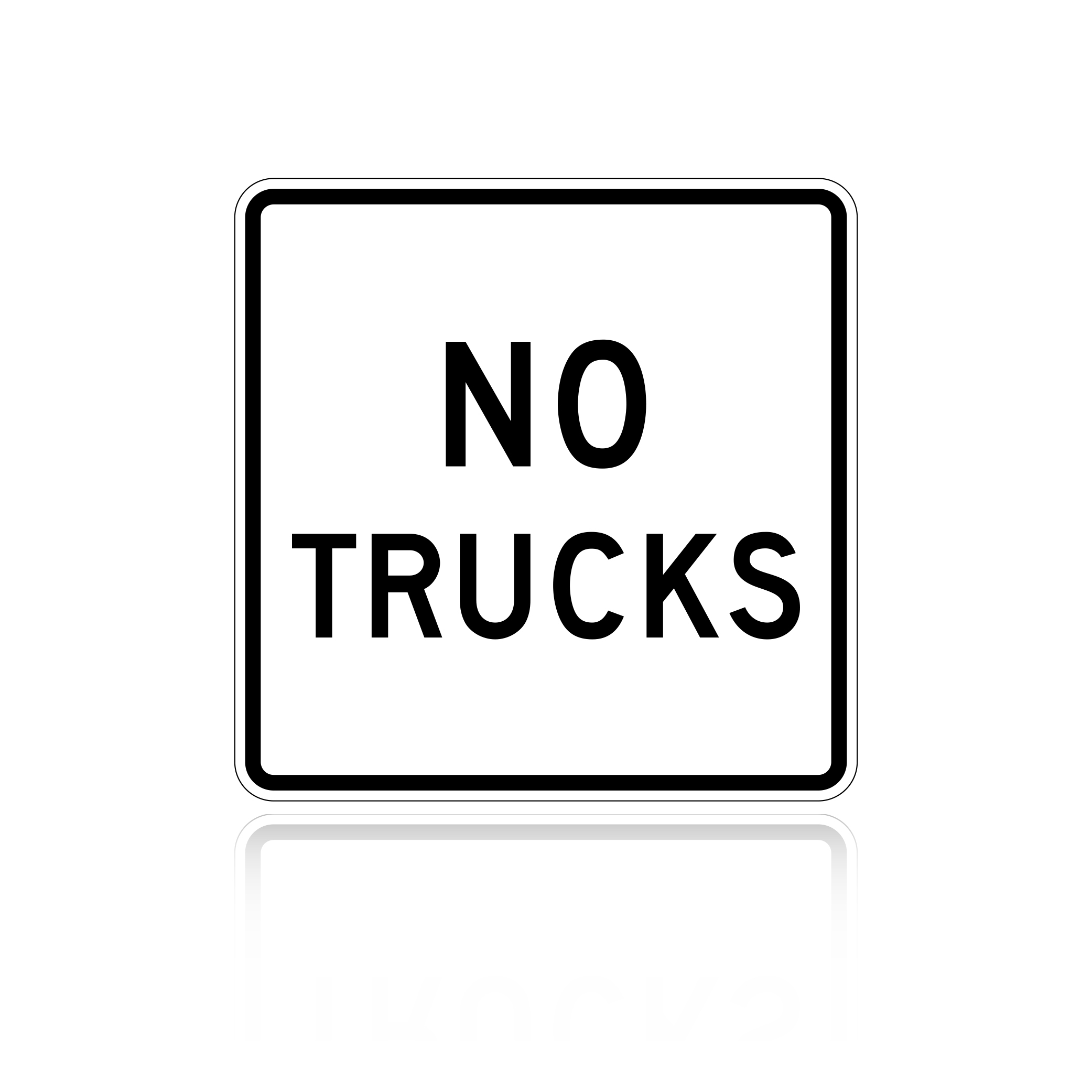 Trafficthingz Mutcd R A No Trucks Word Message