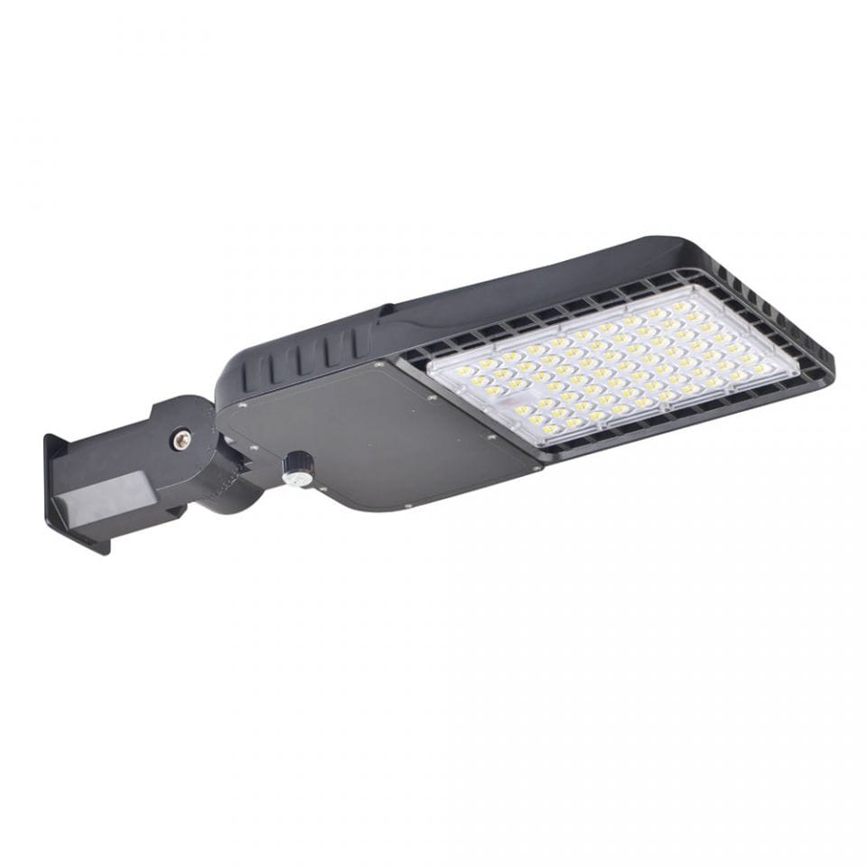 120W - 240W Adjustable Wattage AC Powered LED Shoebox Street Light with Adjustable Kelvin
