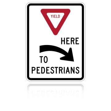 MUTCD R1-5AR Yield Here to Pedestrians