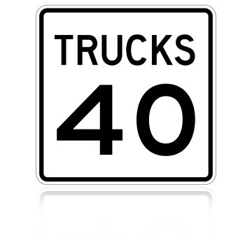 MUTCD R2-2P Truck Speed (plaque)