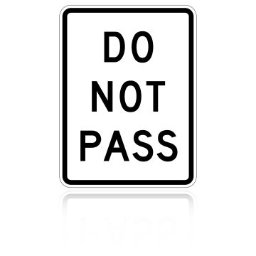 MUTCD R4-1 Do Not Pass