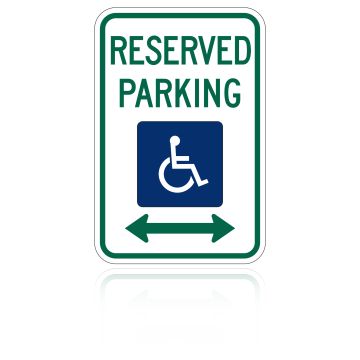 MUTCD R7-8 Reserved Handicap Parking Left and Right