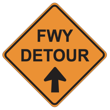 MUTCD SC9A (CA) Alternate Freeway Detour