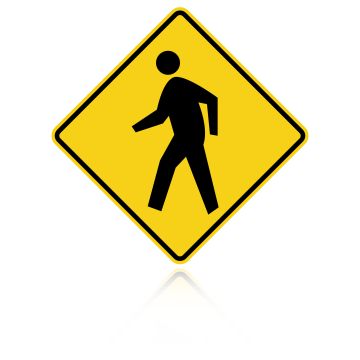 MUTCD W11-2 Crosswalk Sign