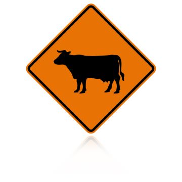 MUTCD W11-4 Cattle