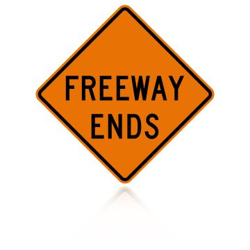 MUTCD W19-3 Freeway Ends