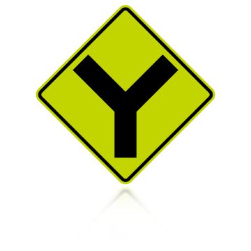 MUTCD W2-5 Y Intersection