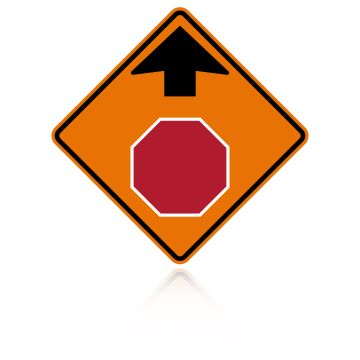 MUTCD W3-1 Stop Sign Ahead