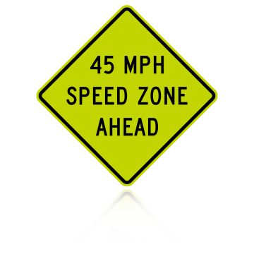 MUTCD W3-5a 45 MPH Speed Zone Ahead