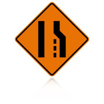 MUTCD W4-2R Right Lane Ends