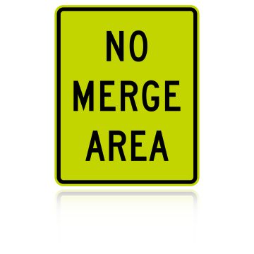 MUTCD W4-5P No Merge Area