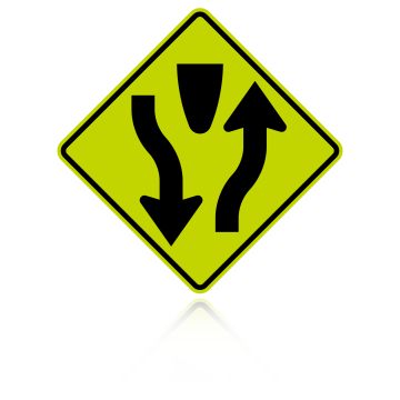 MUTCD W6-1 Divided Highway