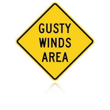 MUTCD W8-21 Gusty Winds Area