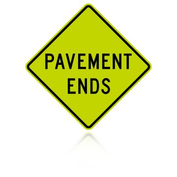 MUTCD W8-3 Pavement Ends