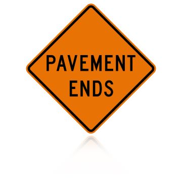 MUTCD W8-3 Pavement Ends