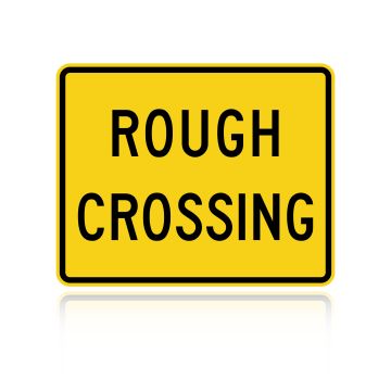 MUTCD W10-15P Rough Crossing (plaque)