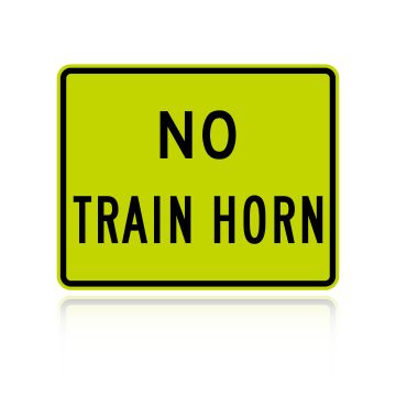 MUTCD W10-9P No Train Horn (plaque)