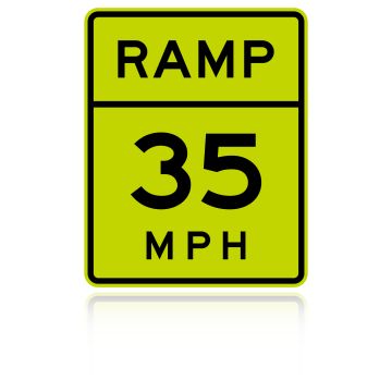 MUTCD W13-3 Advisory Ramp 35 MPH