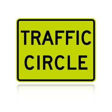 MUTCD W16-12P Traffic Circle