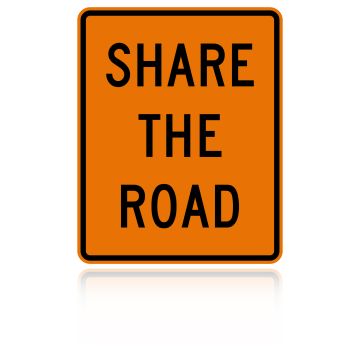 MUTCD W16-1P Share the Road (plaque)