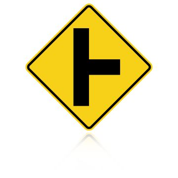 MUTCD W2-2R Side Road Intersection Right