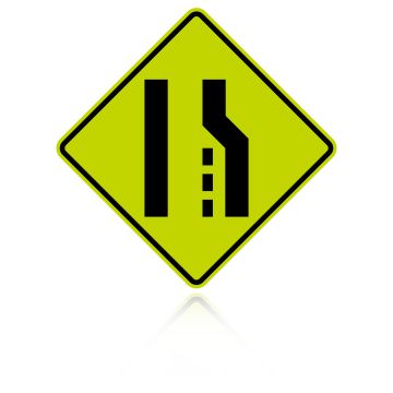 MUTCD W4-2R Right Lane Ends