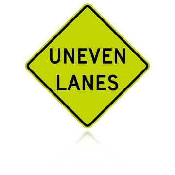 MUTCD W8-11 Uneven Lanes