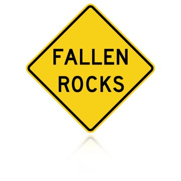 MUTCD W8-14 Fallen Rocks