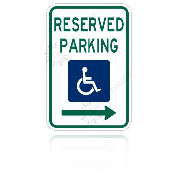 MUTCD R7-8 Reserved Handicap Parking Right