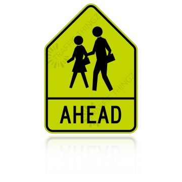 MUTCD SW24-3 School Ahead Sign